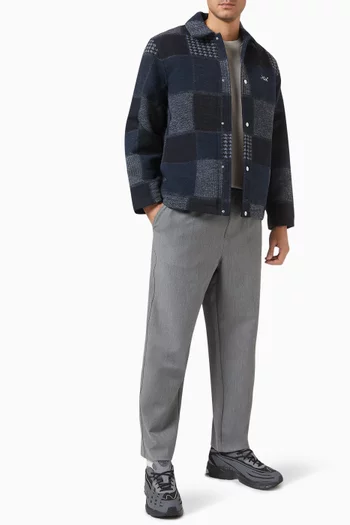 Patchwork Coaches Jacket in Wool-blend