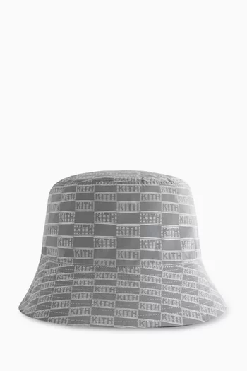 Arwen Reversible Reflective Bucket Hat in Stretch Nylon
