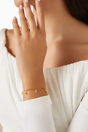 Rayan Charm Bracelet in 18kt Gold-plated Sterling Silver