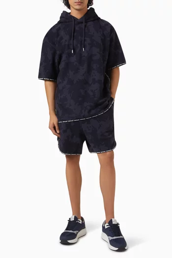 Aqua Logo Shorts in Cotton-blend