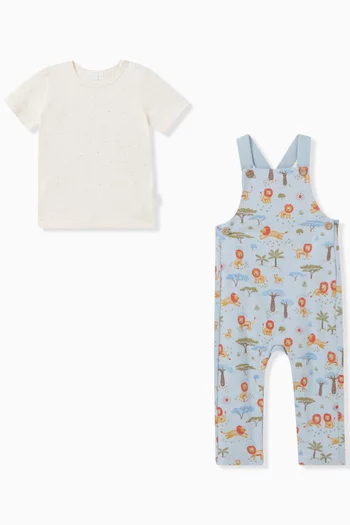 2-piece Safari Overall Set in Organic Cotton