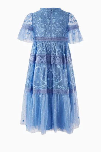 Midsummer Embroidered Dress in Tulle