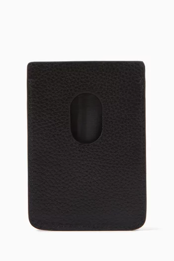 Cash Iphone Magnet Card Holder in Shiny Croc-embossed Calfskin