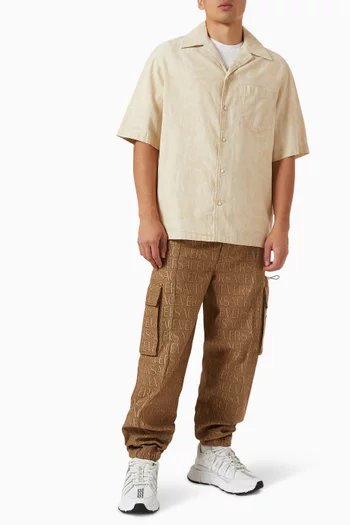 La Vacanza Logo-jacquard Cargo Pants in Cotton Blend