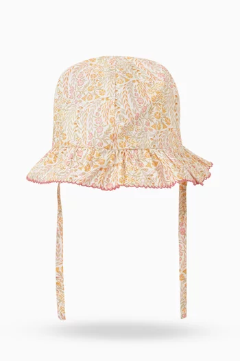 قبعة باكيت بنقشة زهور ليبرتي قطن