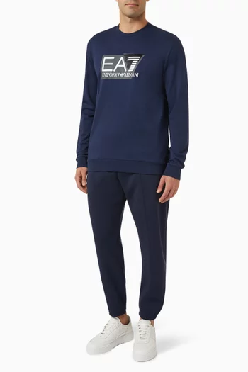 EA7 Train Visibility Logo Sweatshirt in Cotton
