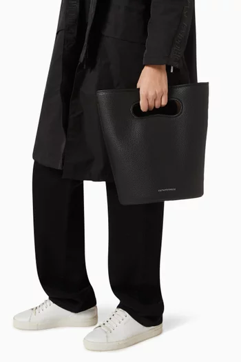 حقيبة باكيت بتصميم متين جلد صناعي بنقشة جلد الغزال