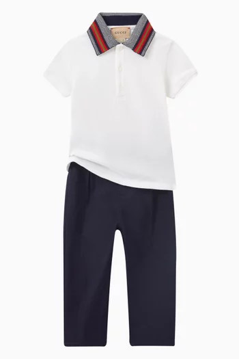 Web Polo Shirt in Stretch Cotton Piqué