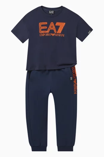 EA7 Logo Train Series Trackpants in Cotton