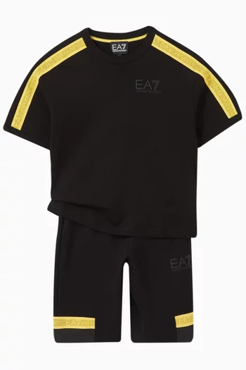 EA7 Logo Bermuda Shorts in Cotton