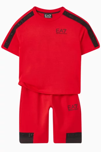 EA7 Logo Bermuda Shorts in Cotton