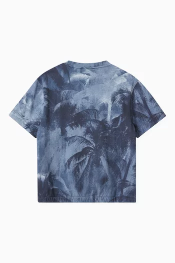 Palm-trees T-shirt in Cotton