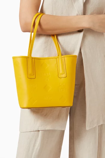 Mini Liz Shopper Tote Bag in Monogram Leather
