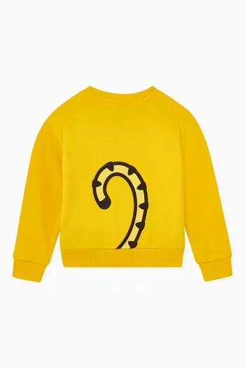 Kotora Tiger Logo Print Sweatshirt in Cotton