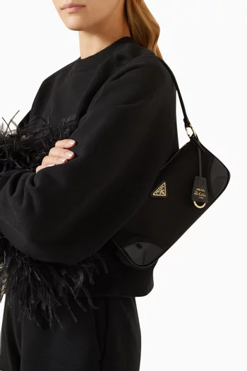 Mini Logo Shoulder Bag in Leather