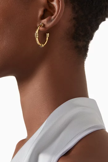 Lily Hoop Earrings in Gold-plated Brass