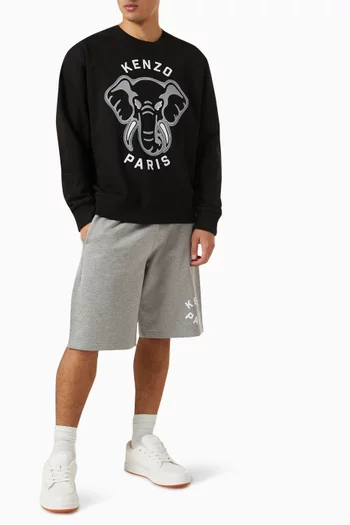 Logo Target Shorts in Cotton Fleece