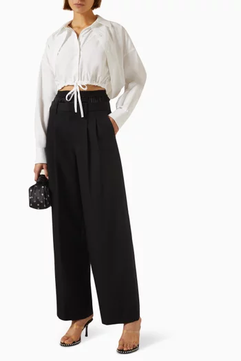 Low-rise Tailored Pants in Wool