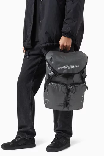 Sport Essentials Flap Backpack in Nylon