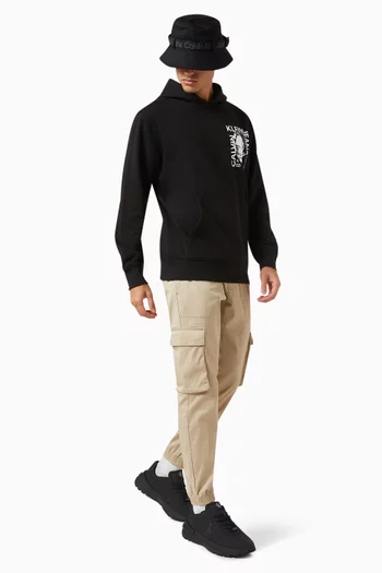 Washed Cargo Pants in Cotton-blend