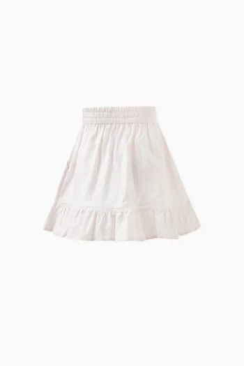 Ithaca Striped Skirt in Cotton Poplin