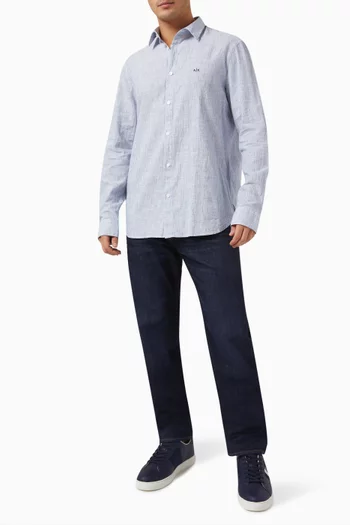 Long-sleeve Shirt in Linen-cotton