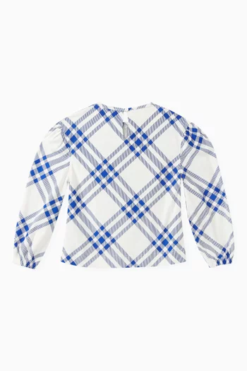 Alexas Check-print Top in Cotton-jersey