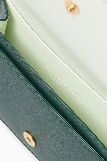 Business Card Case in Intrecciato Leather