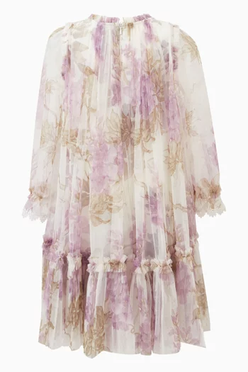 Wisteria Long-sleeve Dress in Tulle