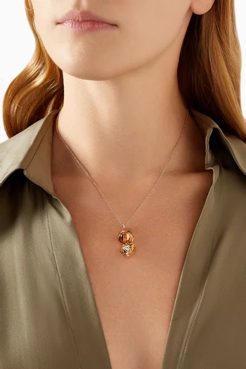 Essence Diamond Heart Locket Necklace in 18kt Rose Gold