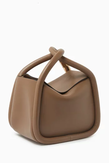 Small Wonton 20 Top Handle Bag in Calfskin Leather