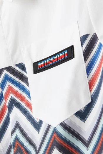 Zigzag-print Shirt in Cotton