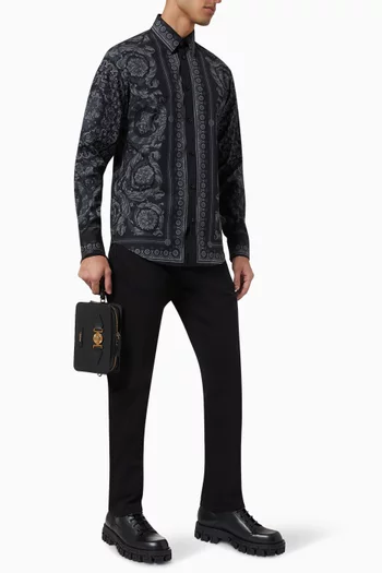 Allover Print Shirt in Poplin