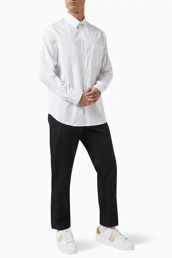 Printed Panel Shirt in Poplin