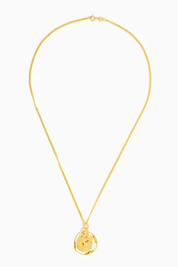 قلادة بتصميم سلسلة ديا آرك جورميه فضة مطلية بذهب عيار 18