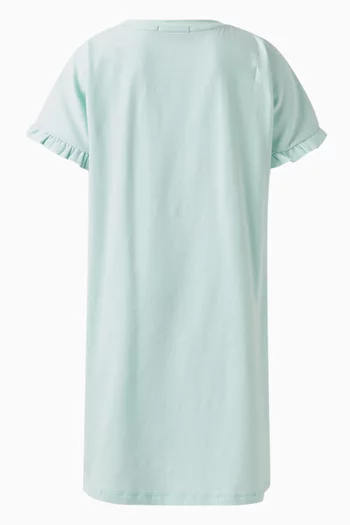 Bag-print Dress in Cotton-jersey