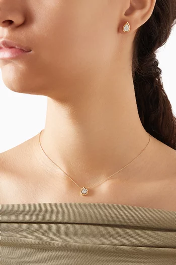 Illusion Pear Diamond Earrings in 18kt Gold