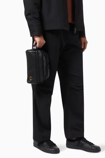 Tone on Tone Wash Bag in PU