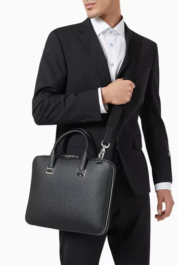 Cadogan Slim Double Document Case in Full-grain Calf Leather