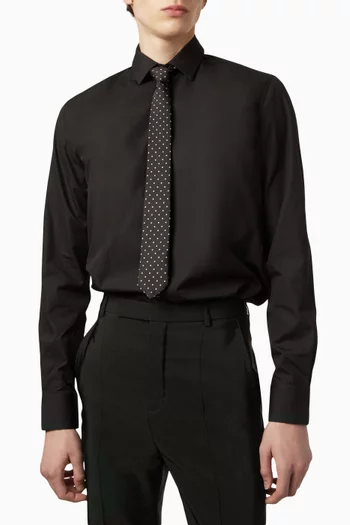 ربطة عنق منقطة حرير جاكار