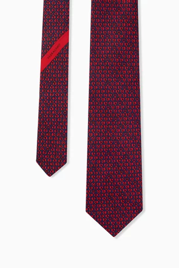 ربطة عنق بنقشة ستامب تويل حرير