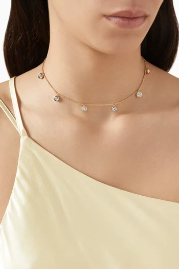 Imber Crystal Necklace in Gold-tone Metal