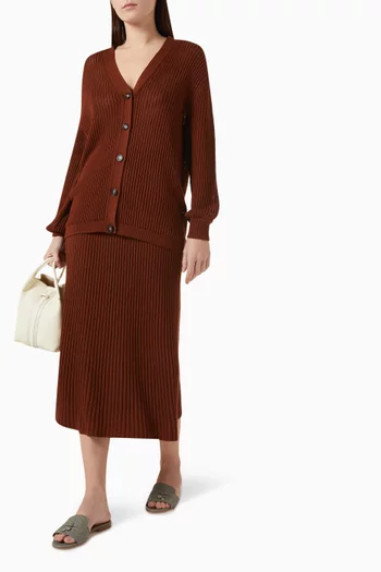 Ikeda Midi Skirt in Silk & Cotton