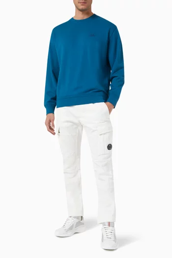 Diagonal Logo Sweatshirt in Cotton-fleece