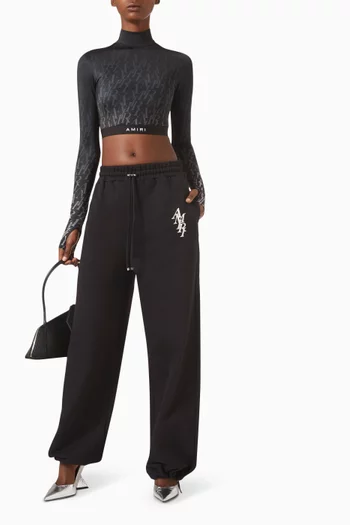 Vertical Stack Baggy Sweatpants in Cotton