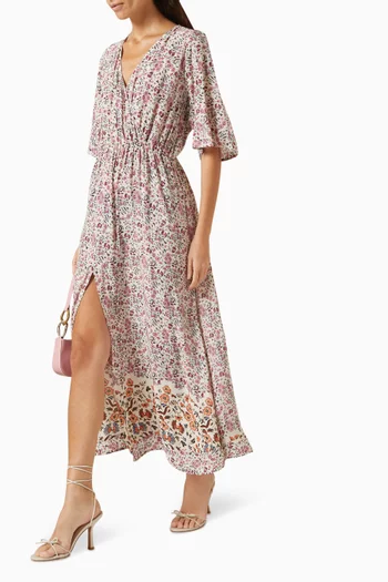 Coco Floral-print Maxi Dress in Rayon