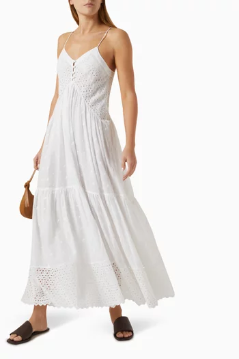 Sabba Maxi Dress in Broderie Anglaise