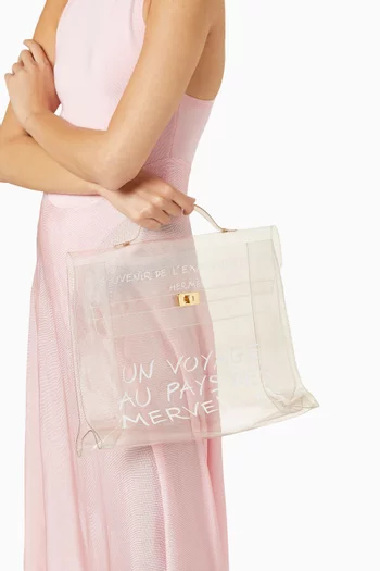 حقيبة كيلي بتصميم شفاف فينيل