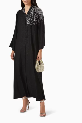 Embroidered Abaya in Jacquard