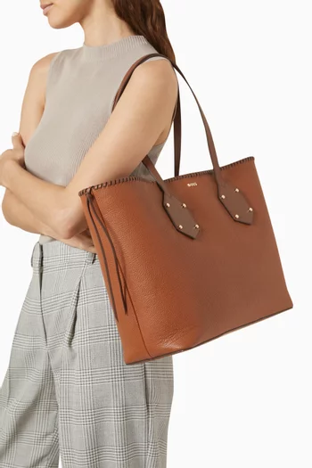 Ivy Shopper Tote Bag in Grained-leather